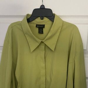 Lane Bryant Light Green Button Down Shirt